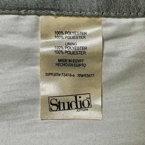 Studio JCP Champagne Gold & Blue/Gray Shower Curtains 2 Panels 49” x 80” - Picture 7 of 7